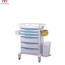 Multi-function emergency stainless steel hospital trolley